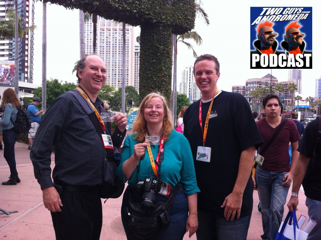 Corey Cole, Lori Cole, and Chris Pope at SDCC 2012